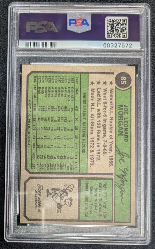 1974 Topps #85 Joe Morgan PSA 6