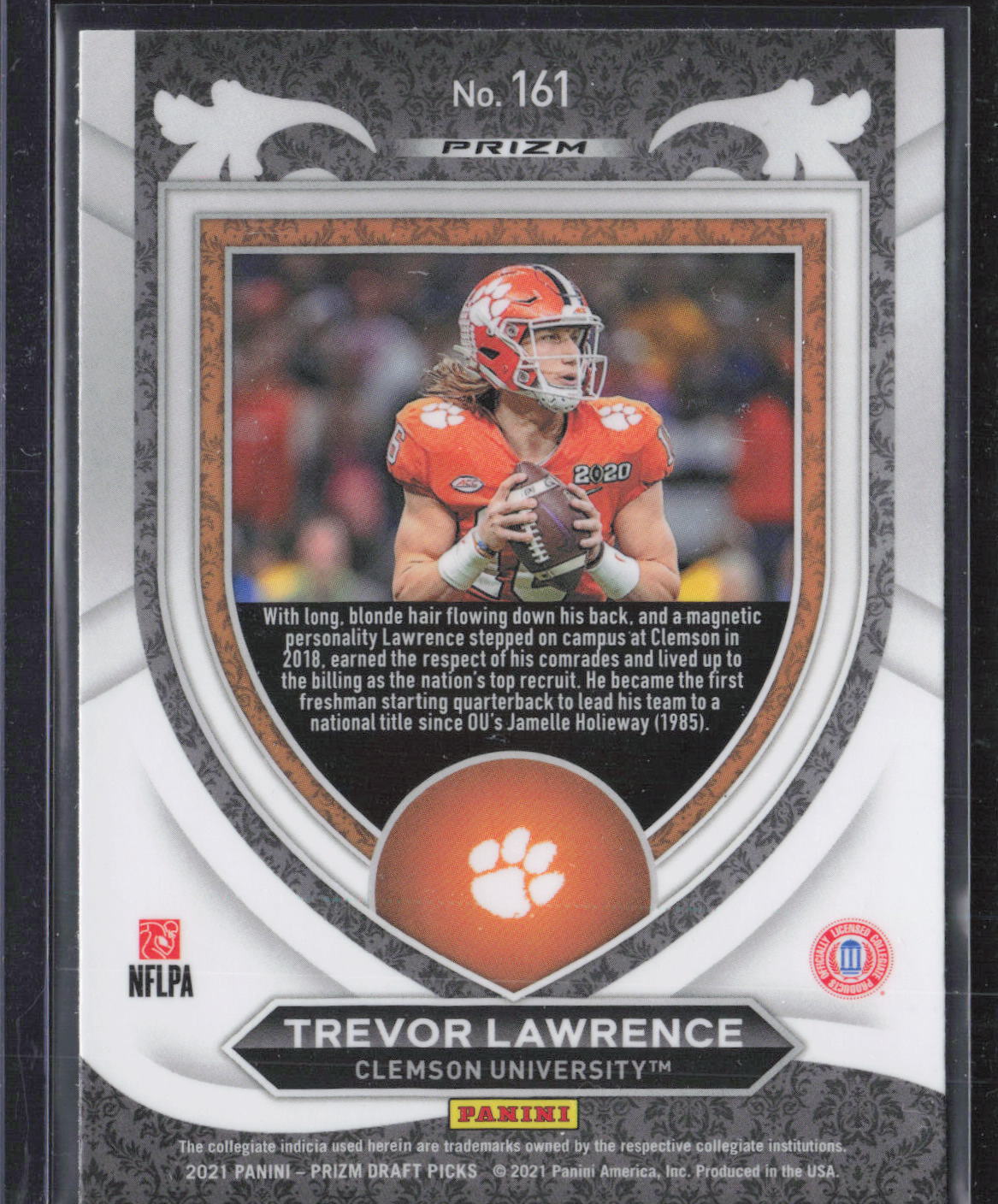 2021 Panini Prizm Draft Picks Collegiate #161 Trevor Lawrence Green