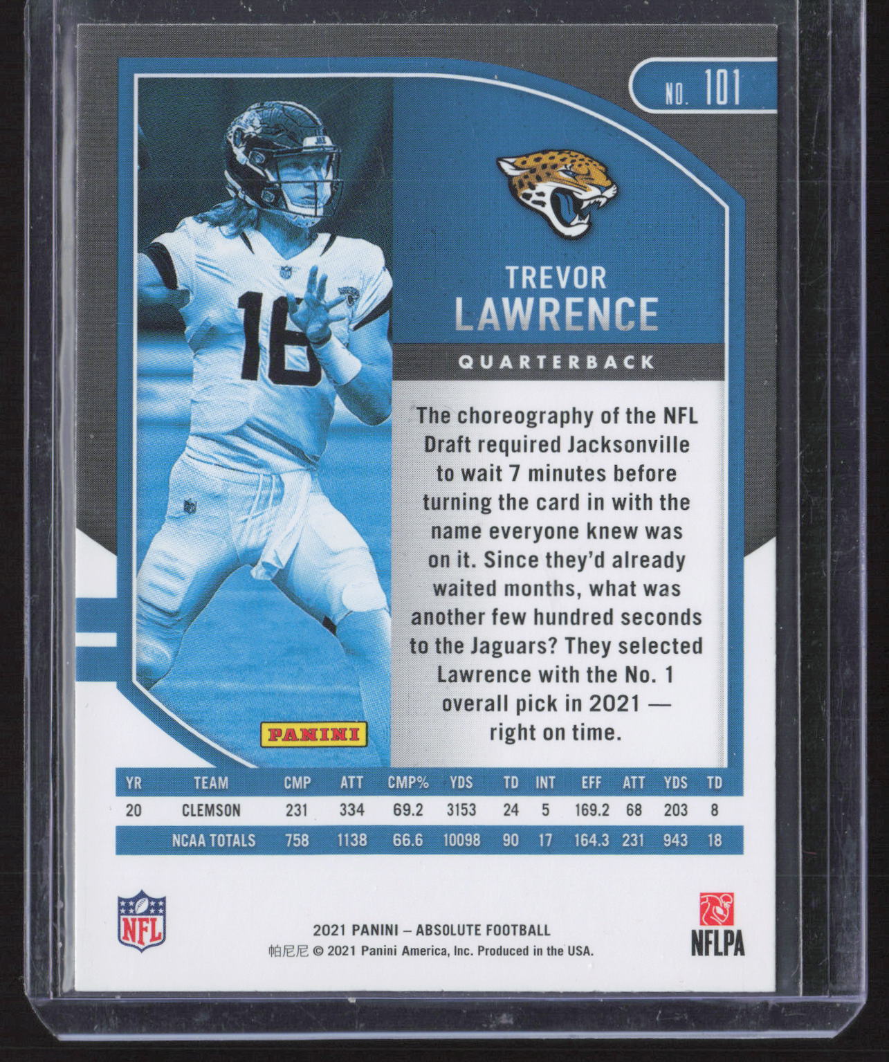 2021 Panini Absolute #101 Trevor Lawrence