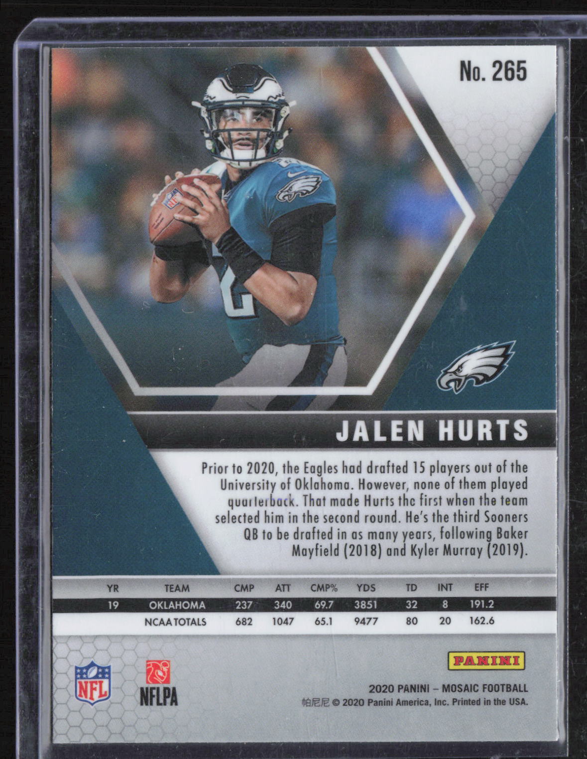 2020 Panini Mosaic #265 Jalen Hurts