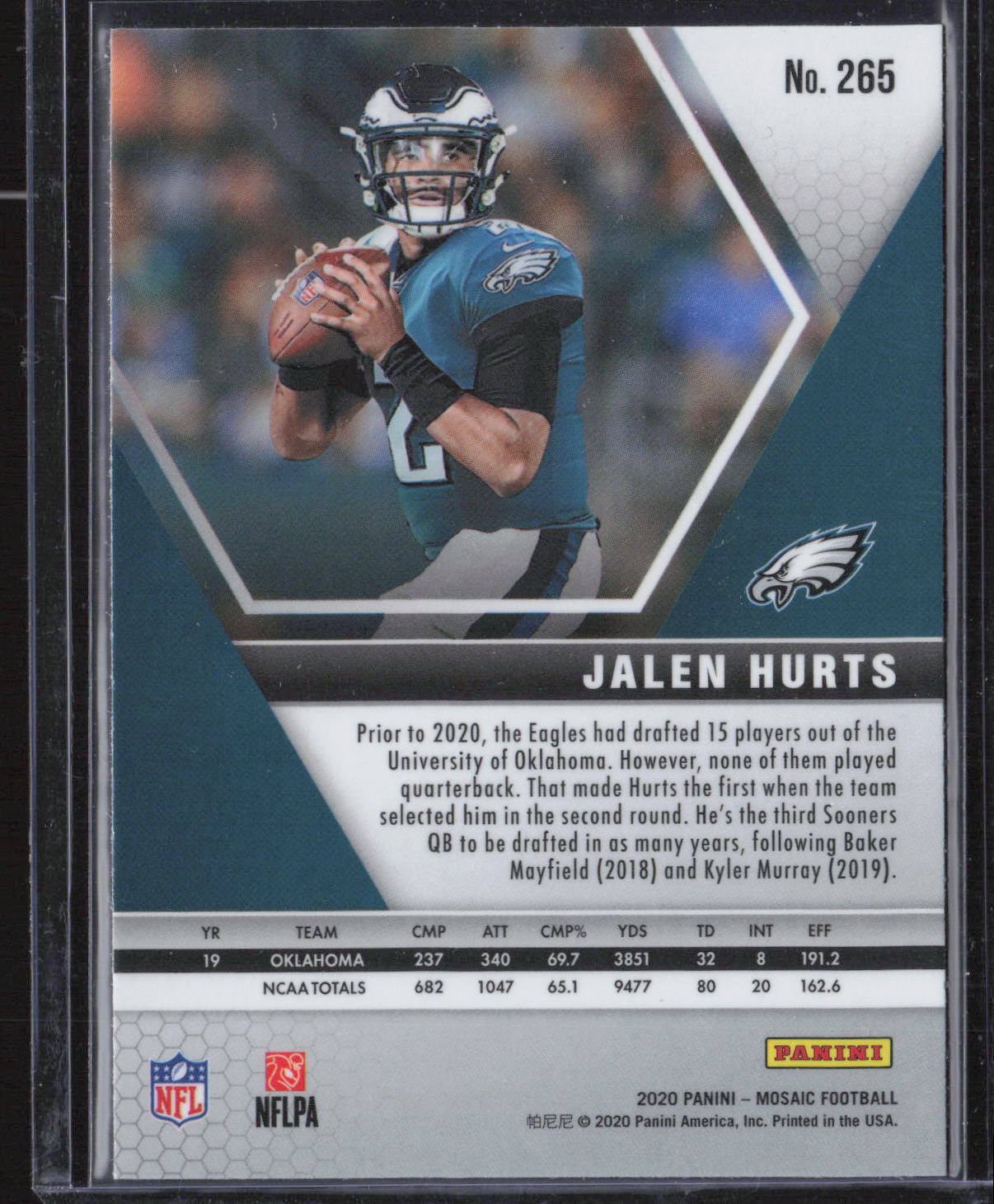 2020 Panini Mosaic #265 Jalen Hurts