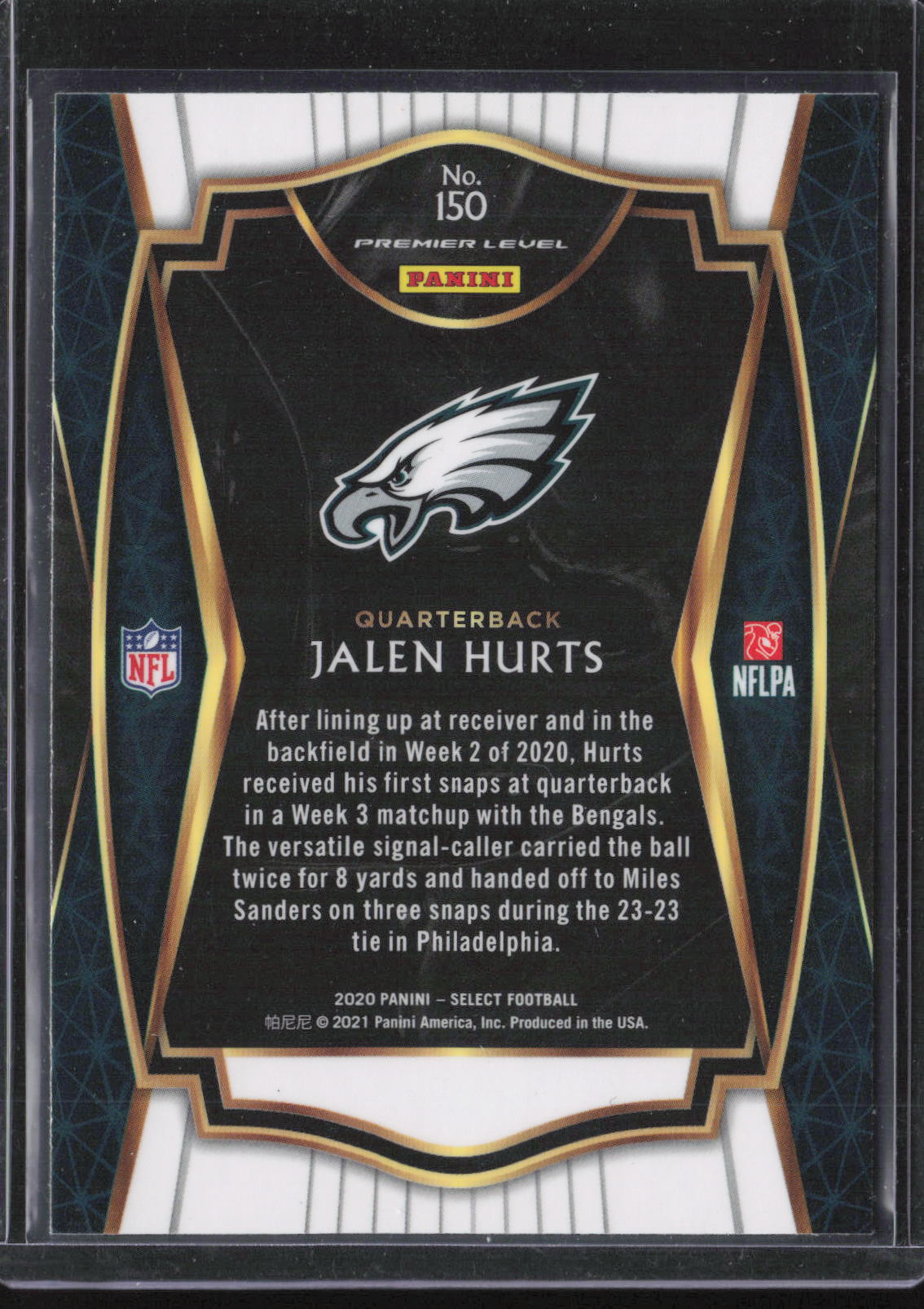 2020 Panini Select #150 Jalen Hurts Rookie