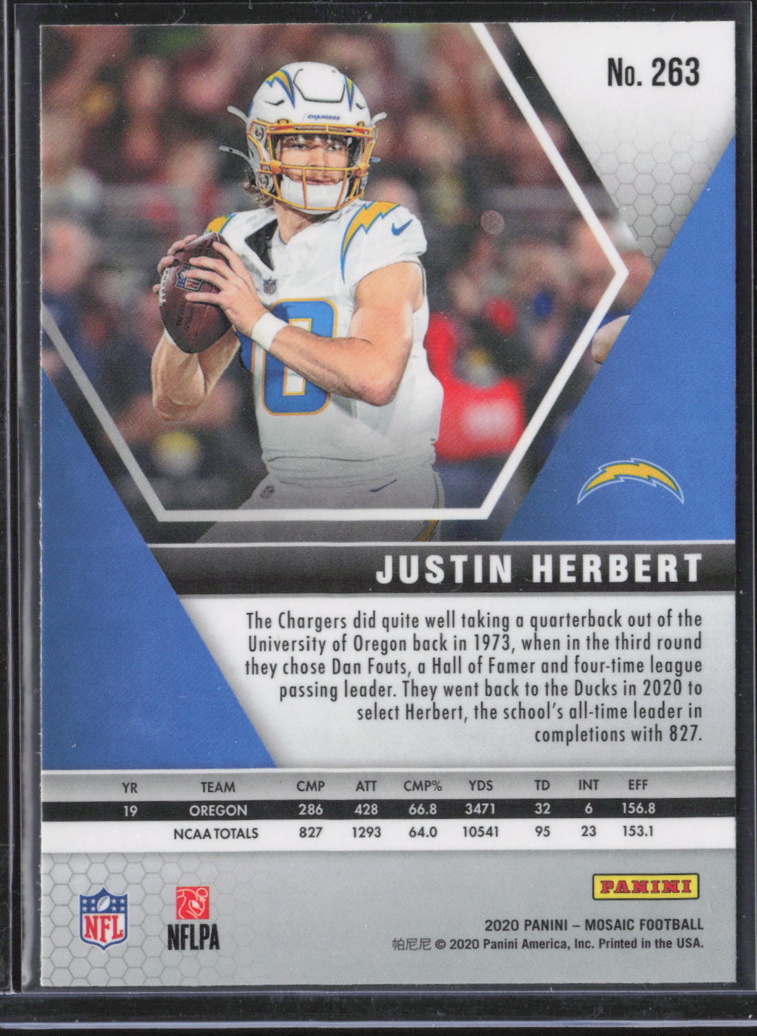 2020 Panini Mosaic #263 Justin Herbert