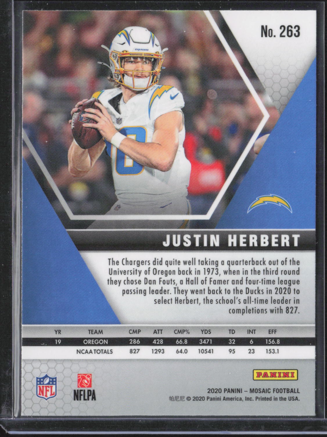2020 Panini Mosaic #263 Justin Herbert