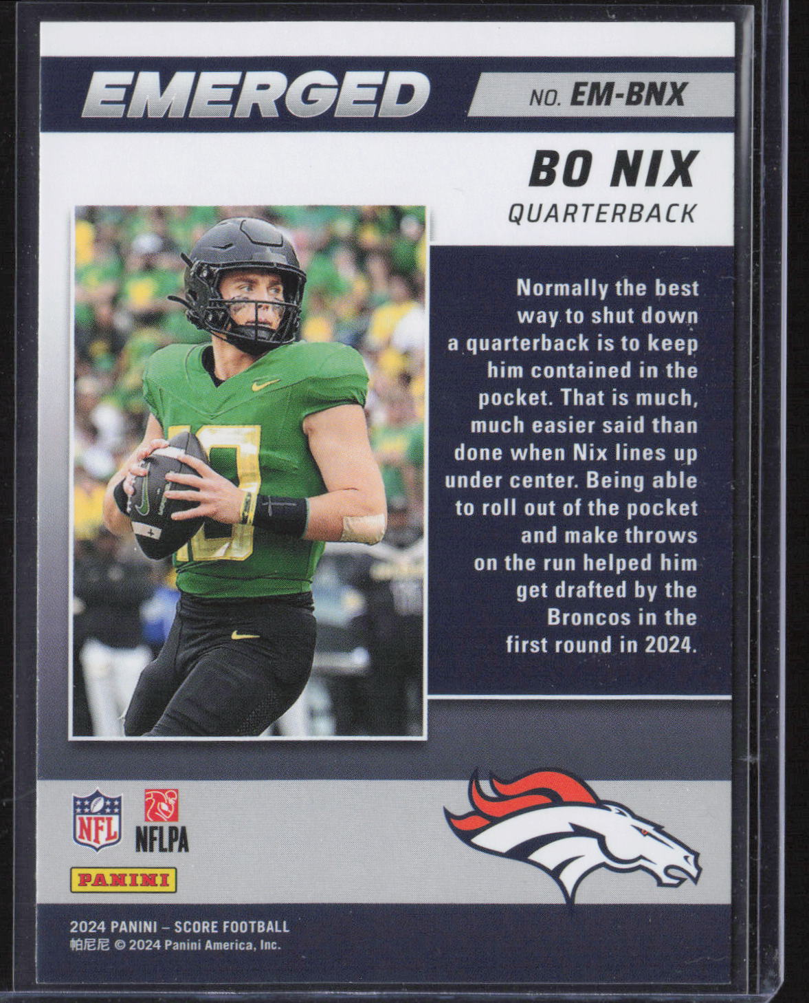 2024 Score #EM-BNX Bo Nix Emerged