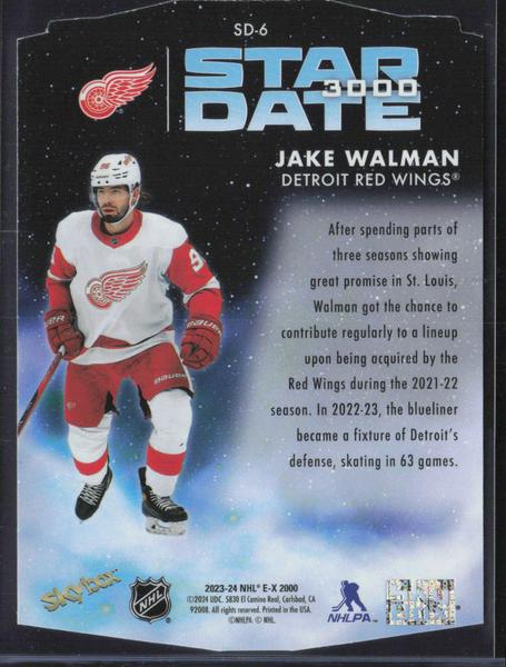 2023-24 SkyBox E-X 2000 #SD-6 Jake Walman Star Date 3000