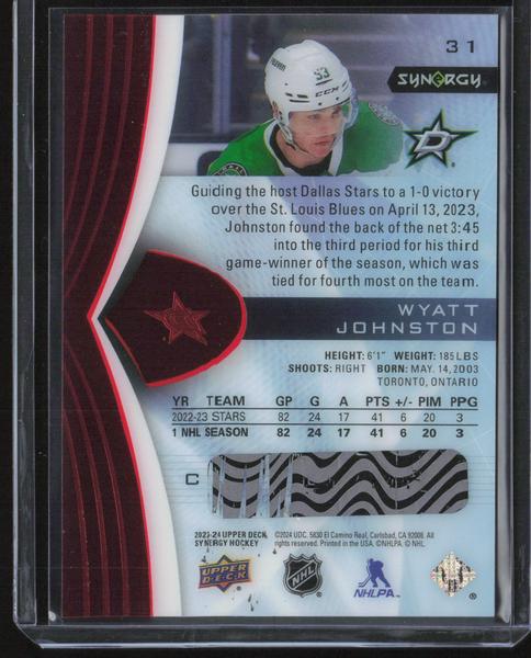2023-24 Upper Deck Synergy #31 Wyatt Johnston Red Codes