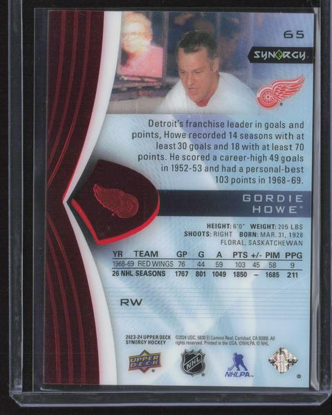 2023-24 Upper Deck Synergy #65 Gordie Howe Red