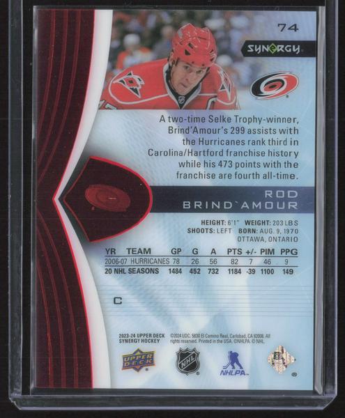 2023-24 Upper Deck Synergy #74 Rod Brind'Amour Red