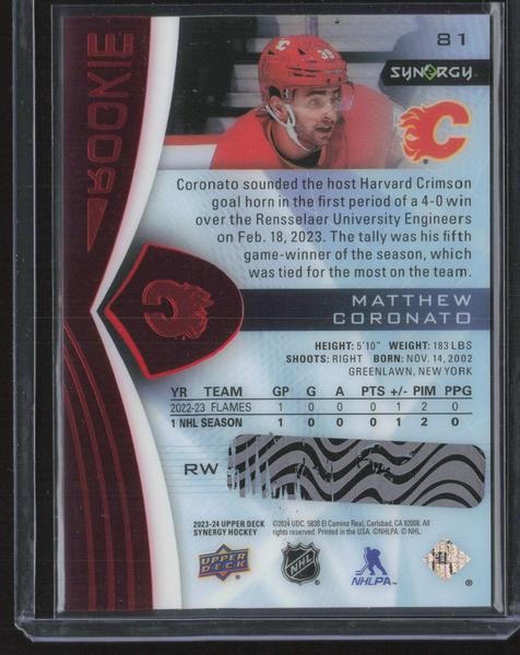 2023-24 Upper Deck Synergy #81 Matthew Coronato Red Codes