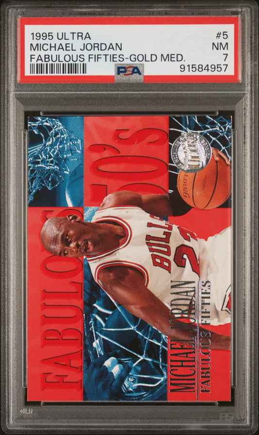 1995 Ultra Fabulous Fifties #5 Michael Jordan Fabulous Fifties-Gold Med. PSA