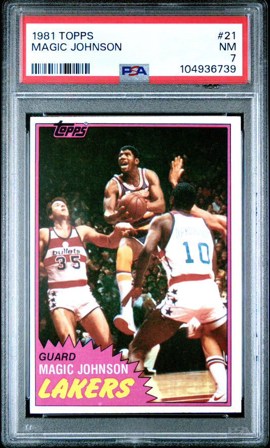1981 Topps #21 Magic Johnson PSA 7 Rookie