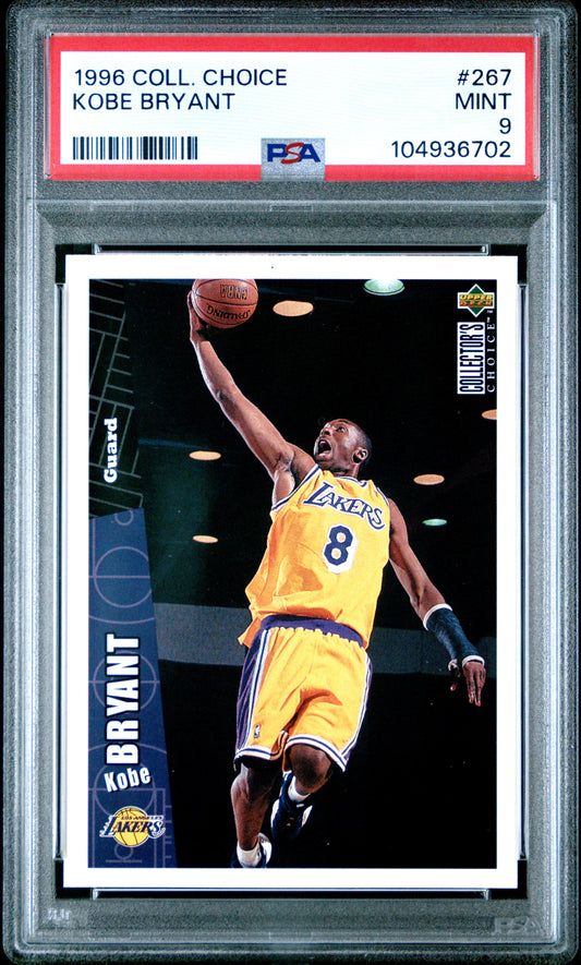 1996 Collector's Choice #267 Kobe Bryant Rookie PSA 9