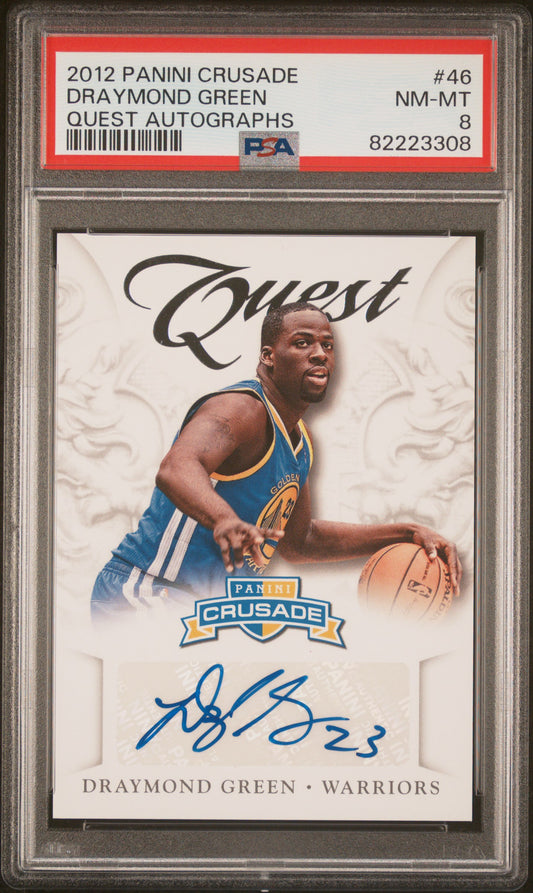 2012 Panini Crusade Quest Autographs #46 Draymond Green Quest Autographs PSA 8