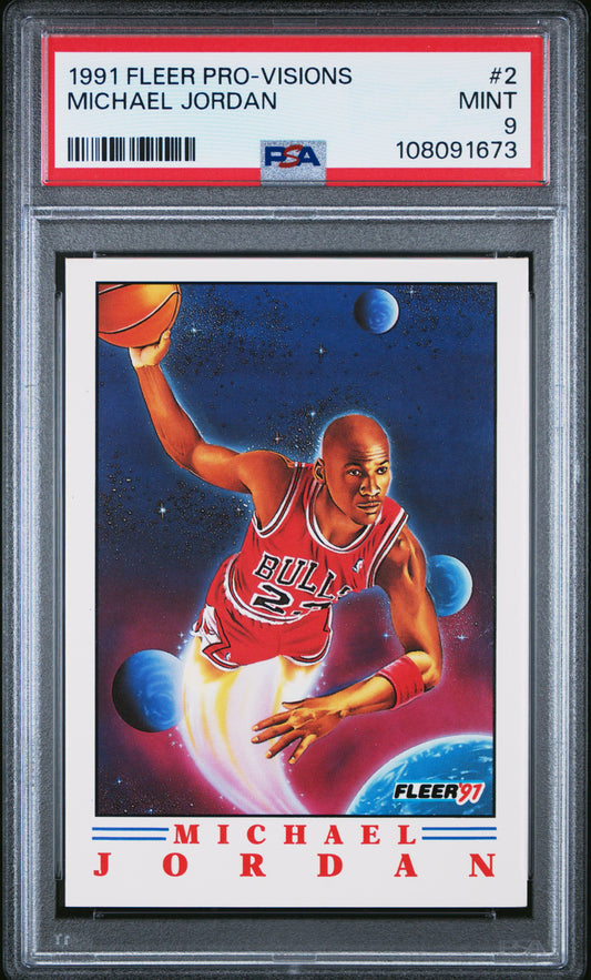 1991 Fleer Pro-Visions #2 Michael Jordan PSA 9