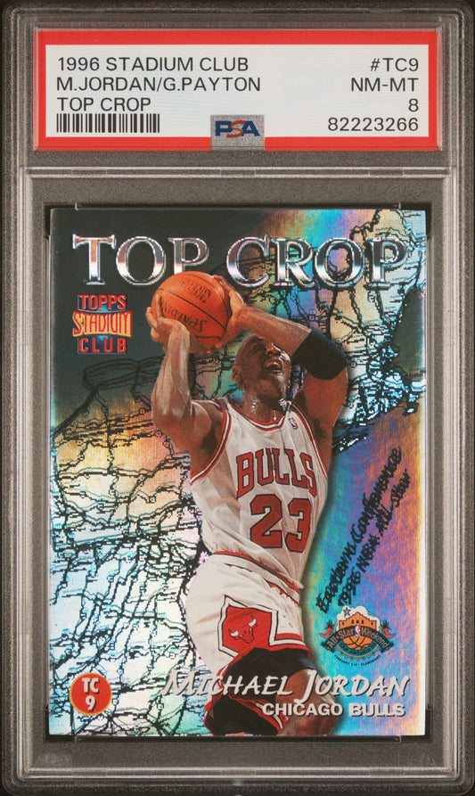 1996 Stadium Club Top Crop #TC9 M.Jordan/G.Payton Top Crop PSA