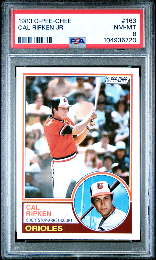 1983 O-Pee-Chee #163 Cal Ripken Jr. PSA 8