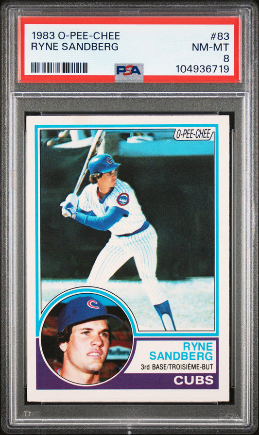 1983 O-Pee-Chee #83 Ryne Sandberg PSA 8