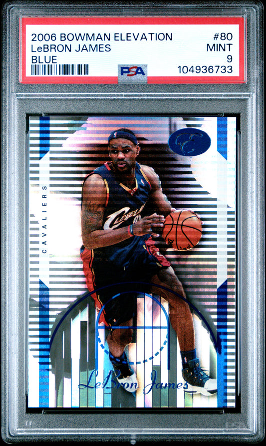 2006 Bowman Elevation #80 Lebron James Blue 315/399 PSA 9