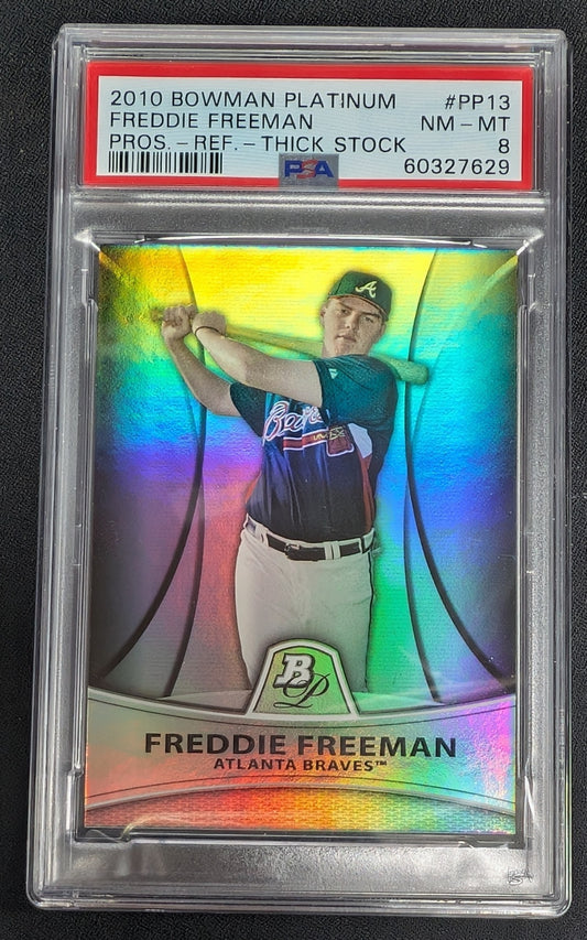 2010 Bowman Platinum Prospects #PP13 Freddie Freeman PSA 8