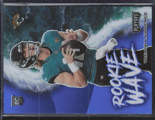 2021 Panini Playoff #RW-TLR Trevor Lawrence Rookie Wave Blue