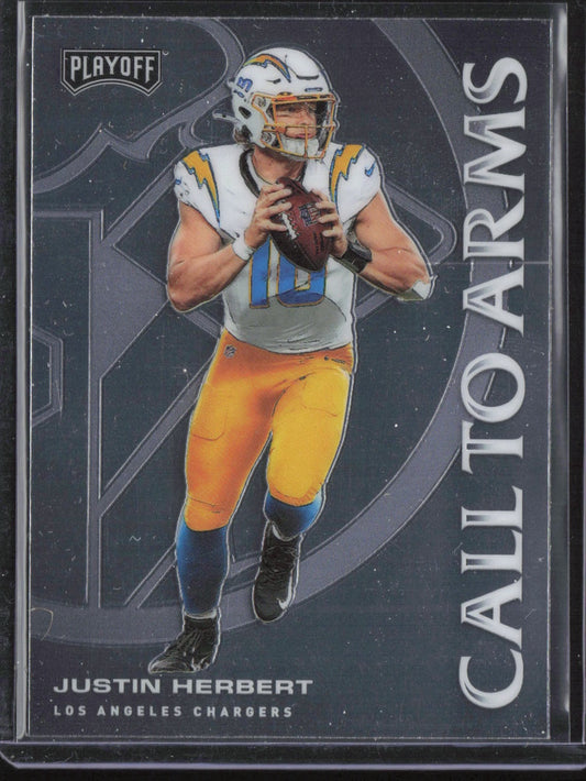 2020 Panini Playoff #CA-19 Justin Herbert Call to Arms