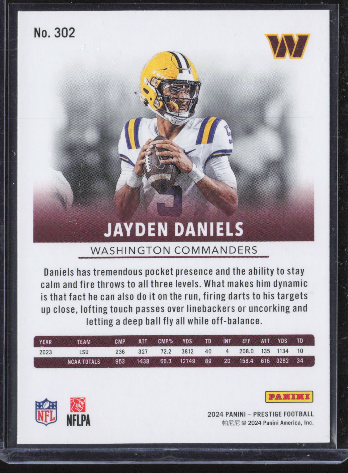2024 Panini Prestige #302 Jayden Daniels Rookie