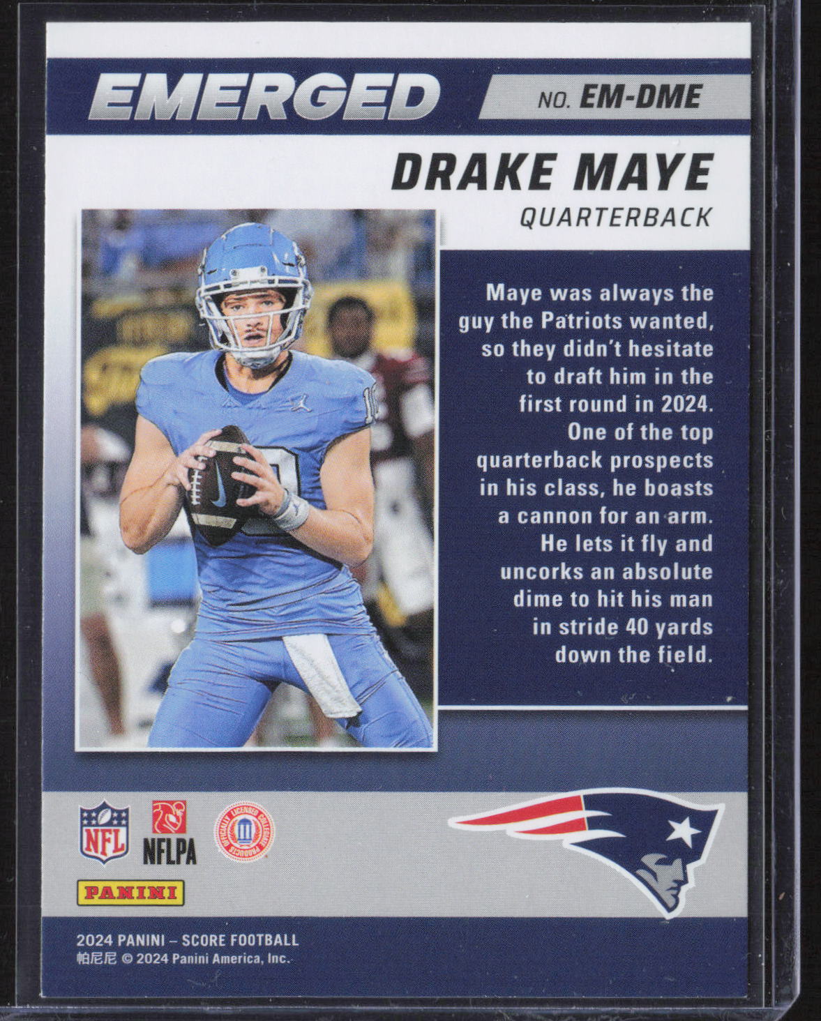 2024 Score #EM-DME Drake Maye Emerged