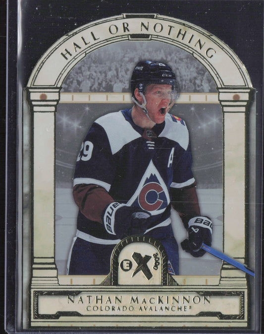 2023-24 SkyBox E-X 2000 #HN-7 Nathan MacKinnon Hall or Nothing