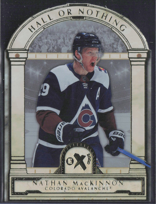 2023-24 SkyBox E-X 2000 #HN-7 Nathan MacKinnon Hall or Nothing