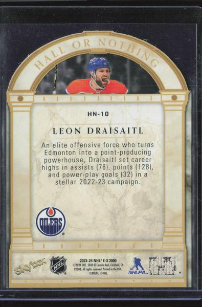 2023-24 SkyBox E-X 2000 #HN-10 Leon Draisaitl Hall or Nothing