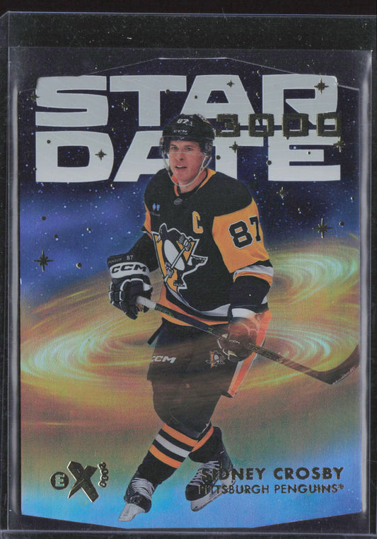 2023-24 SkyBox E-X 2000 #SD-1 Sidney Crosby Star Date 3000