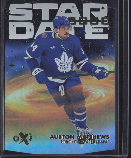 2023-24 SkyBox E-X 2000 #SD-4 Auston Matthews Star Date 3000