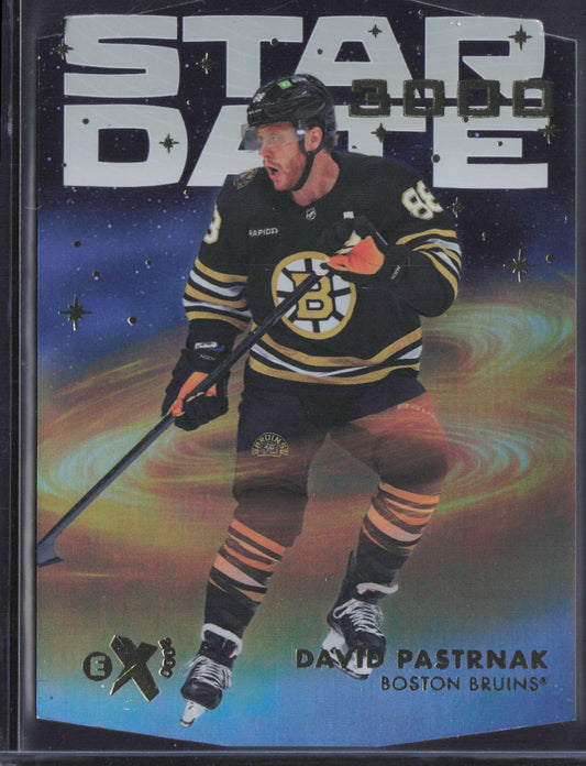 2023-24 SkyBox E-X 2000 #SD-7 David Pastrnak Star Date 3000