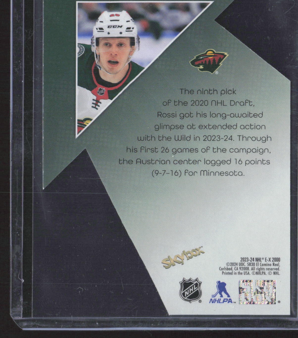 2023-24 SkyBox E-X 2000 #IM-8 Marco Rossi Index Movers